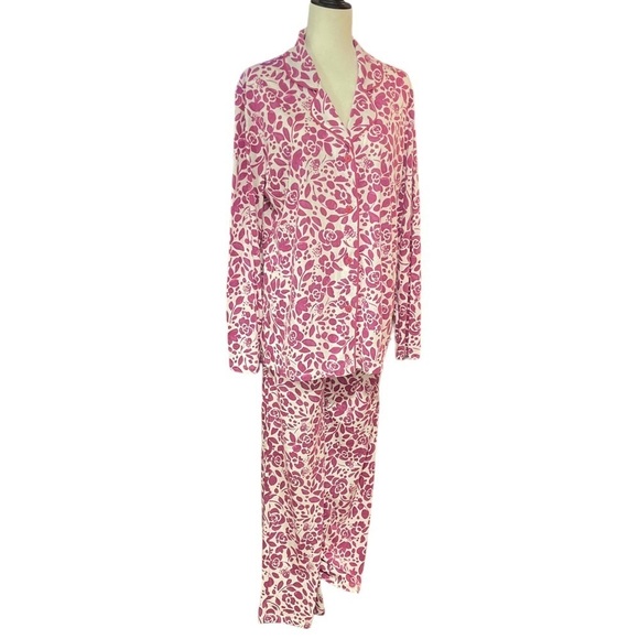 NWT Cosabella Holiday Print Pink Long Sleeve Top & Pant Pajama Set XL - Picture 5 of 9
